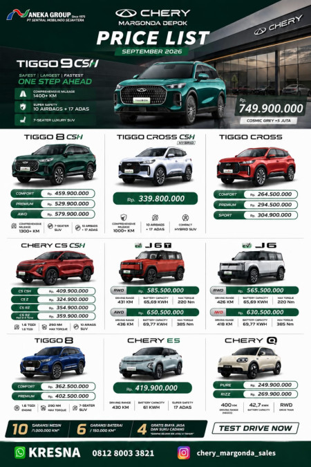 Harga Promo Chery Depok  – 2026